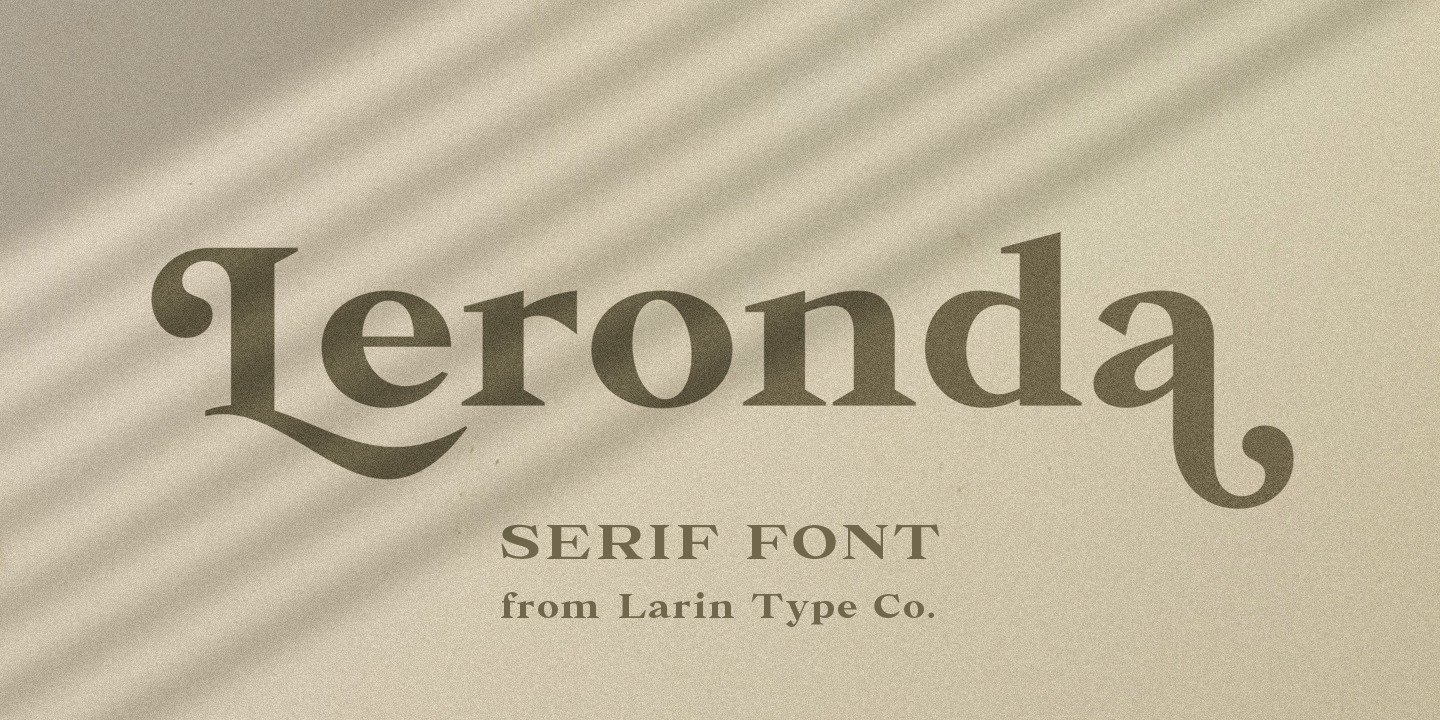 Leronda Regular Font preview